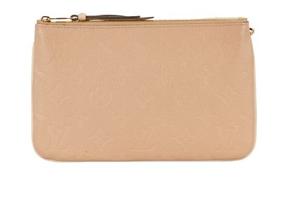 Louis Vuitton Mono Empreinte Double Zip Pochette, front view